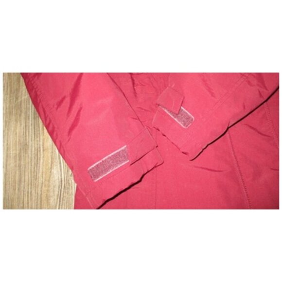 Lands' End Button & Zip Jacket Sz M 10-12 Cinch Waist Hooded Squall Protect - Picture 12 of 16